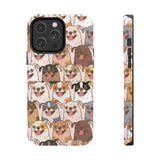 Premium Quality Funny Laughing Dog Printed Tough iPhone Case, Compatible with iPhone 14 to iPhone 7 - Durable Protective Cover with Unique Design