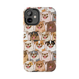 Premium Quality Funny Laughing Dog Printed Tough iPhone Case, Compatible with iPhone 14 to iPhone 7 - Durable Protective Cover with Unique Design