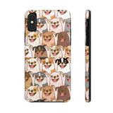 Premium Quality Funny Laughing Dog Printed Tough iPhone Case, Compatible with iPhone 14 to iPhone 7 - Durable Protective Cover with Unique Design