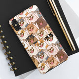 Premium Quality Funny Laughing Dog Printed Tough iPhone Case, Compatible with iPhone 14 to iPhone 7 - Durable Protective Cover with Unique Design