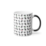 Watch Your Coffee Come Alive! Purrfect Black Cat Pattern Heat Morphing Mug 11oz - Pet Supplies Café