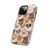 Premium Quality Funny Laughing Dog Printed Tough iPhone Case, Compatible with iPhone 14 to iPhone 7 - Durable Protective Cover with Unique Design