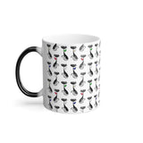 Watch Your Coffee Come Alive! Purrfect Black Cat Pattern Heat Morphing Mug 11oz - Pet Supplies Café