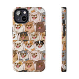 Premium Quality Funny Laughing Dog Printed Tough iPhone Case, Compatible with iPhone 14 to iPhone 7 - Durable Protective Cover with Unique Design