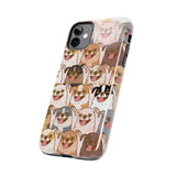 Premium Quality Funny Laughing Dog Printed Tough iPhone Case, Compatible with iPhone 14 to iPhone 7 - Durable Protective Cover with Unique Design