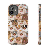 Premium Quality Funny Laughing Dog Printed Tough iPhone Case, Compatible with iPhone 14 to iPhone 7 - Durable Protective Cover with Unique Design