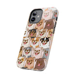 Premium Quality Funny Laughing Dog Printed Tough iPhone Case, Compatible with iPhone 14 to iPhone 7 - Durable Protective Cover with Unique Design