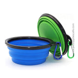 FOLDABLE SILICONE DOG & CAT BOWLS - PORTABLE FOOD & WATER CONTAINER FOR TRAVEL & WALKING - PS Café