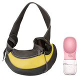 Pet Puppy Carrier Travel Shoulder Bag - Stylish & Convenient with Bottle Option