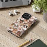 Premium Quality Funny Laughing Dog Printed Tough iPhone Case, Compatible with iPhone 14 to iPhone 7 - Durable Protective Cover with Unique Design