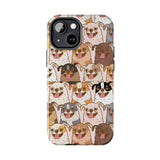 Premium Quality Funny Laughing Dog Printed Tough iPhone Case, Compatible with iPhone 14 to iPhone 7 - Durable Protective Cover with Unique Design