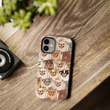 Premium Quality Funny Laughing Dog Printed Tough iPhone Case, Compatible with iPhone 14 to iPhone 7 - Durable Protective Cover with Unique Design