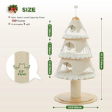 Shows the size in inches of Cat Christmas Tree Tower White 23.6" x 51.2"