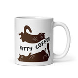 White Ceramic Kitty Coffee Cup for Cat & Coffee Enthusiasts (Choose size: 11oz, 15oz) - Pet Supplies Café