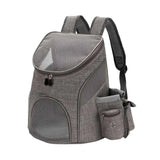 Portable mesh dog bag in gray color