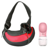 Pet Puppy Carrier Travel Shoulder Bag - Stylish & Convenient with Bottle Option