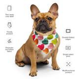 COLORFUL HEART-PRINT MULTIFUNCTIONAL BANDANA: ECO-FRIENDLY & STYLISH FOR YOU AND YOUR PET! - PS Café