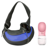 Pet Puppy Carrier Travel Shoulder Bag - Stylish & Convenient with Bottle Option