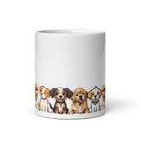 Cute Puppy face full wrap on the coffee mug bottom