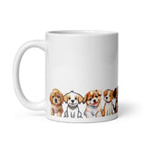 Cute Puppy face full wrap on the coffee mug bottom