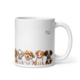 Cute Puppy face full wrap on the coffee mug bottom