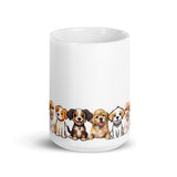 Cute Puppy face full wrap on the coffee mug bottom