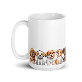 Cute Puppy face full wrap on the coffee mug bottom