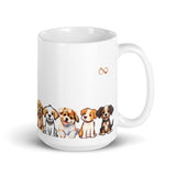 Cute Puppy face full wrap on the coffee mug bottom