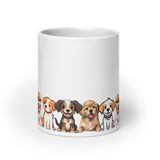 Cute Puppy face full wrap on the coffee mug bottom