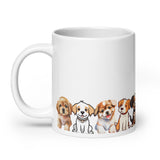 Cute Puppy face full wrap on the coffee mug bottom